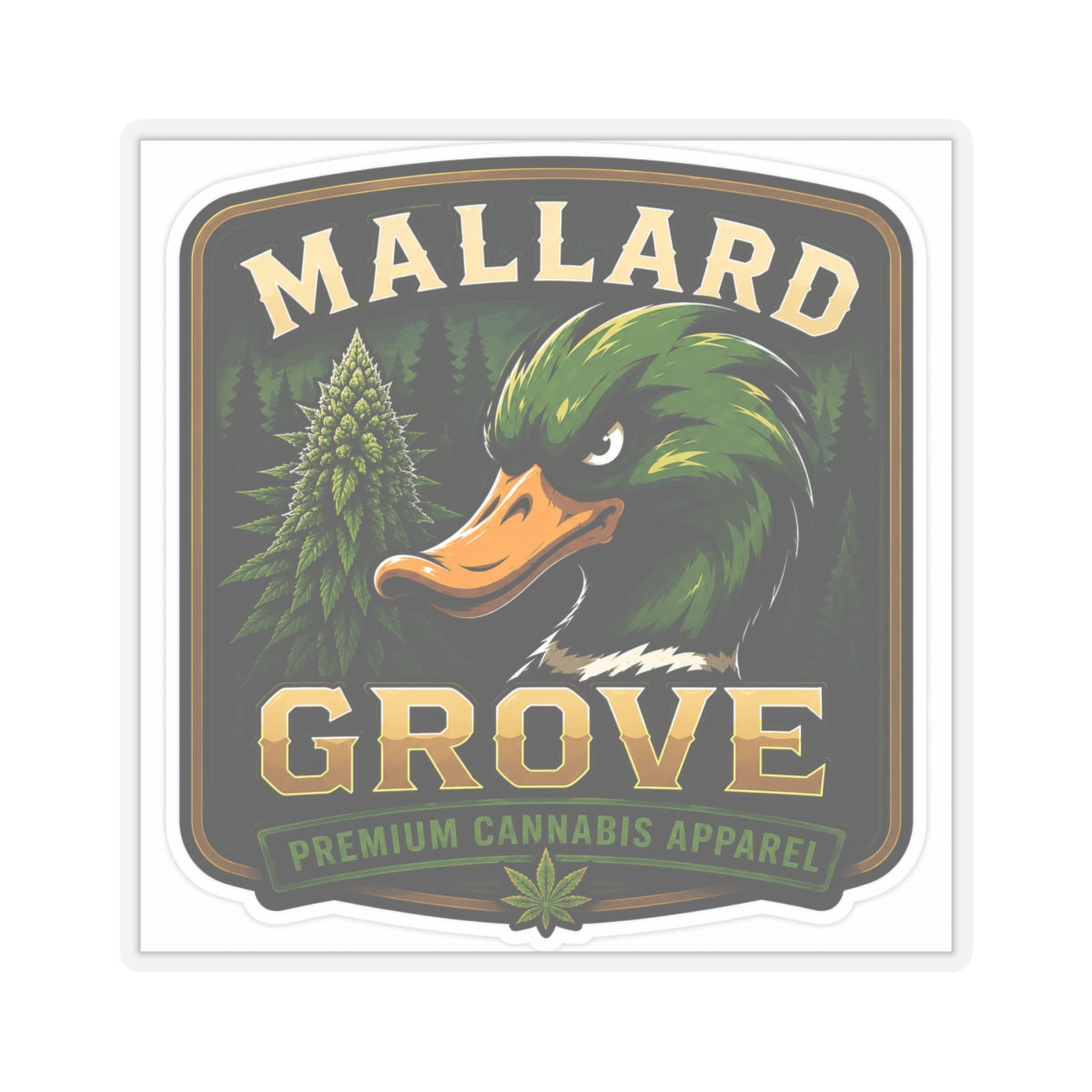 Mallard Grove Premium Cannabis Apparel Trees Sticker