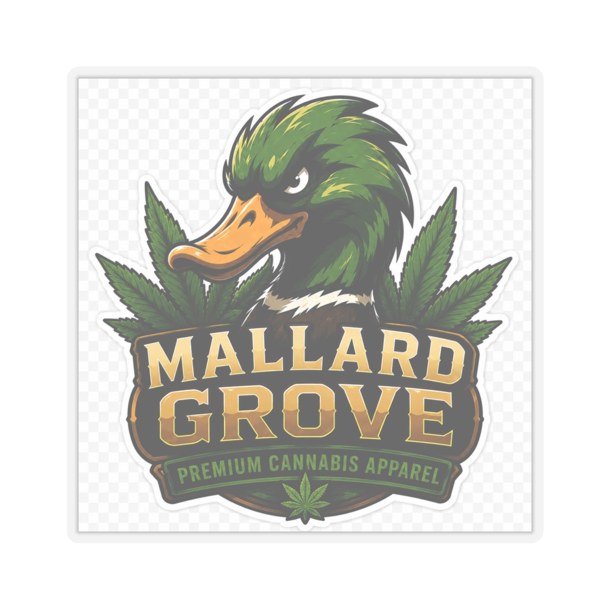 Mallard Grove Premium Cannabis Apparel Duck Sticker