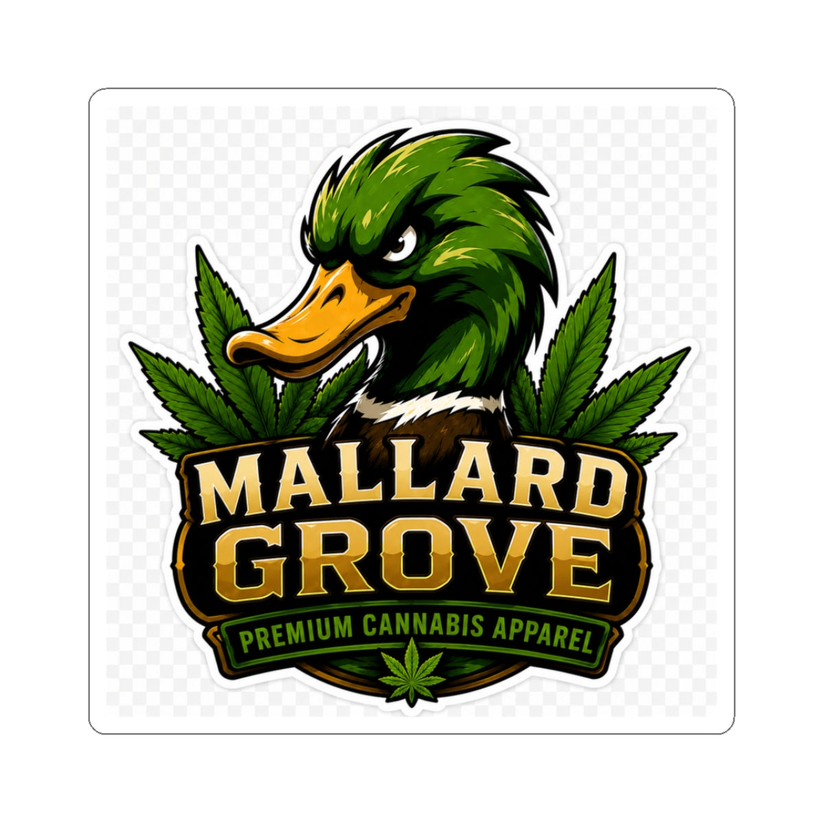 Mallard Grove Premium Cannabis Apparel Duck Sticker
