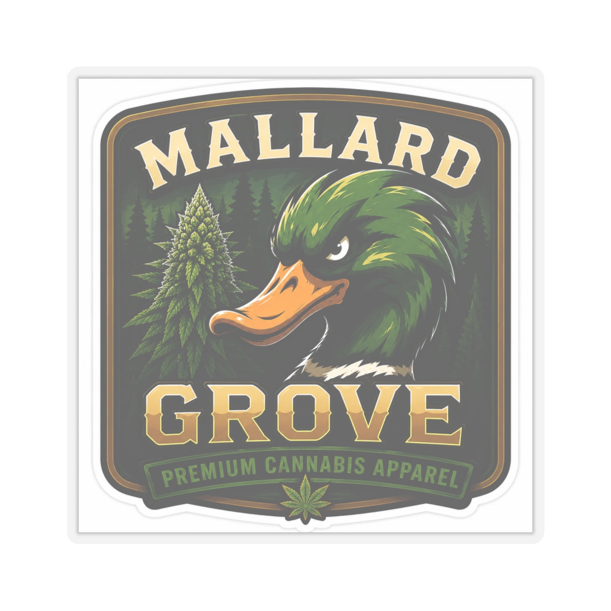 Mallard Grove Premium Cannabis Apparel Trees Sticker