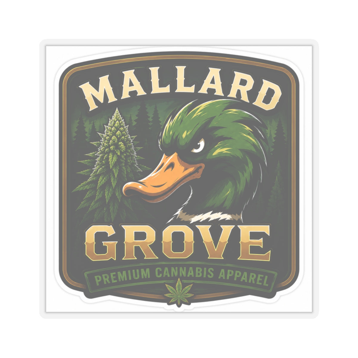 Mallard Grove Premium Cannabis Apparel Trees Sticker