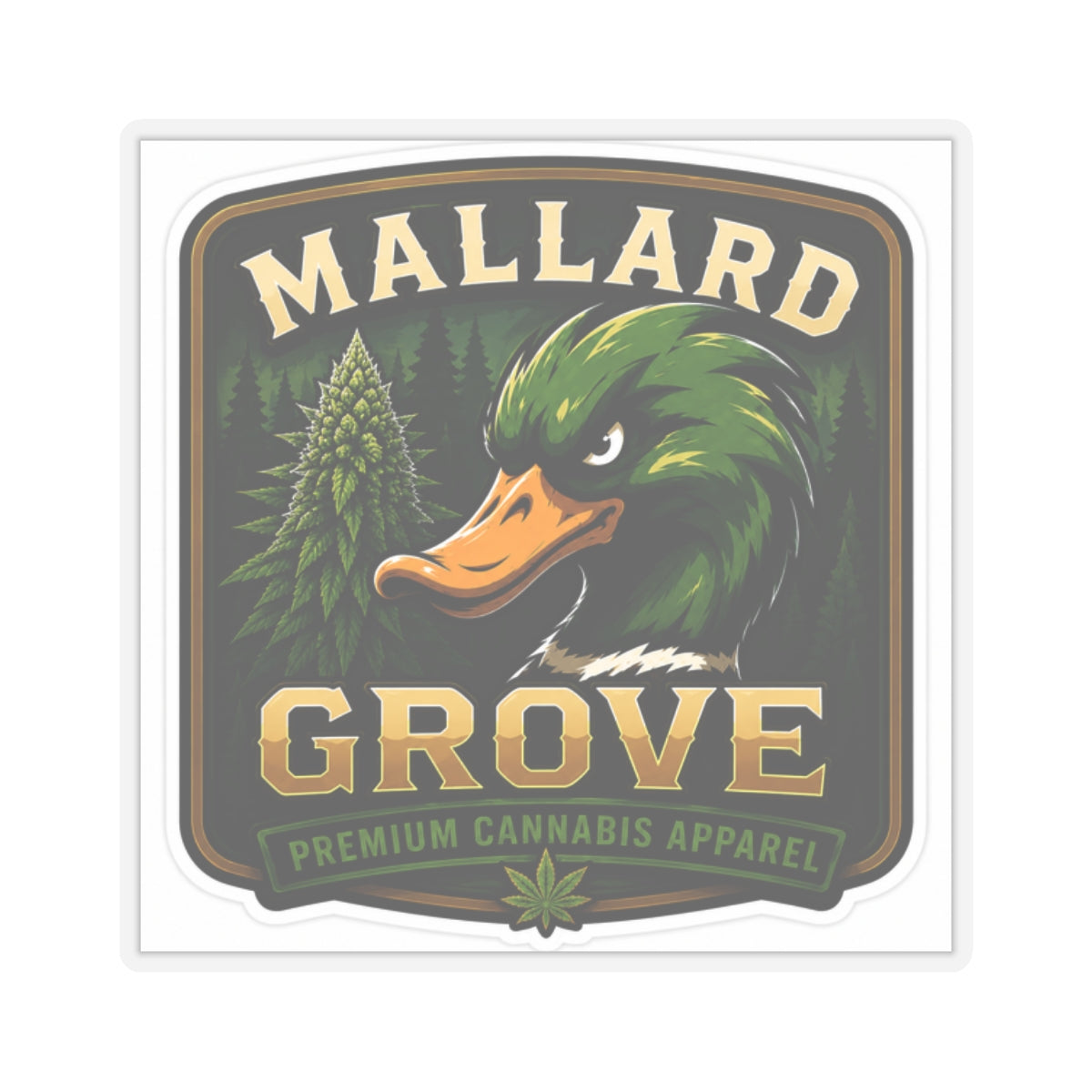 Mallard Grove Premium Cannabis Apparel Trees Sticker