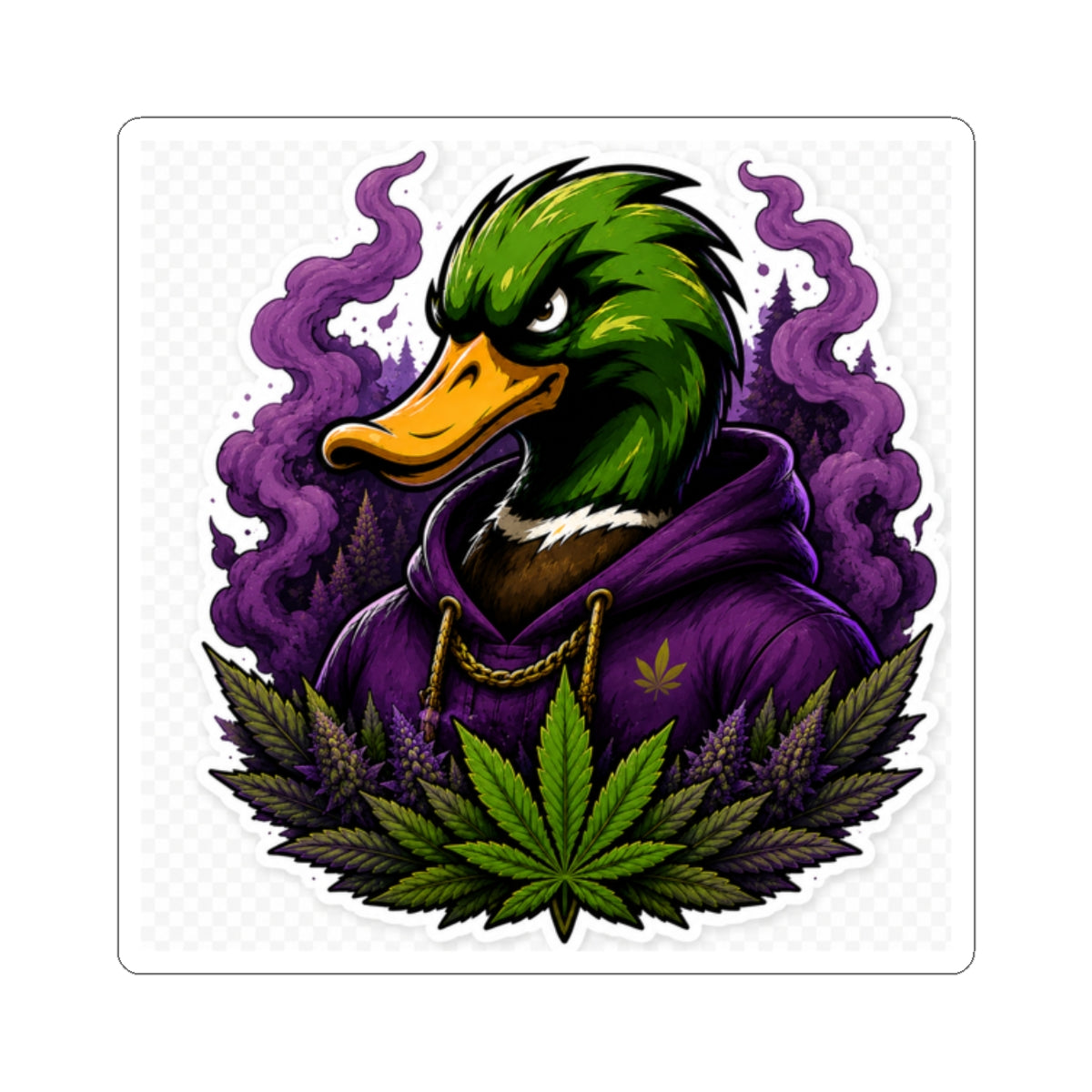 Mallard Grove Premium Cannabis Apparel Purple Smoke Sticker