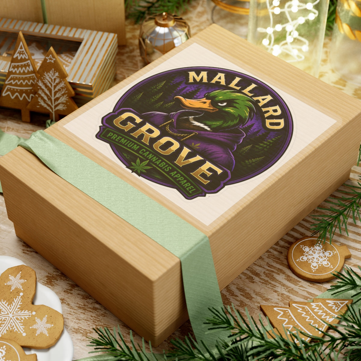 Mallard Grove Premium Cannabis Apparel Hoodie Sticker