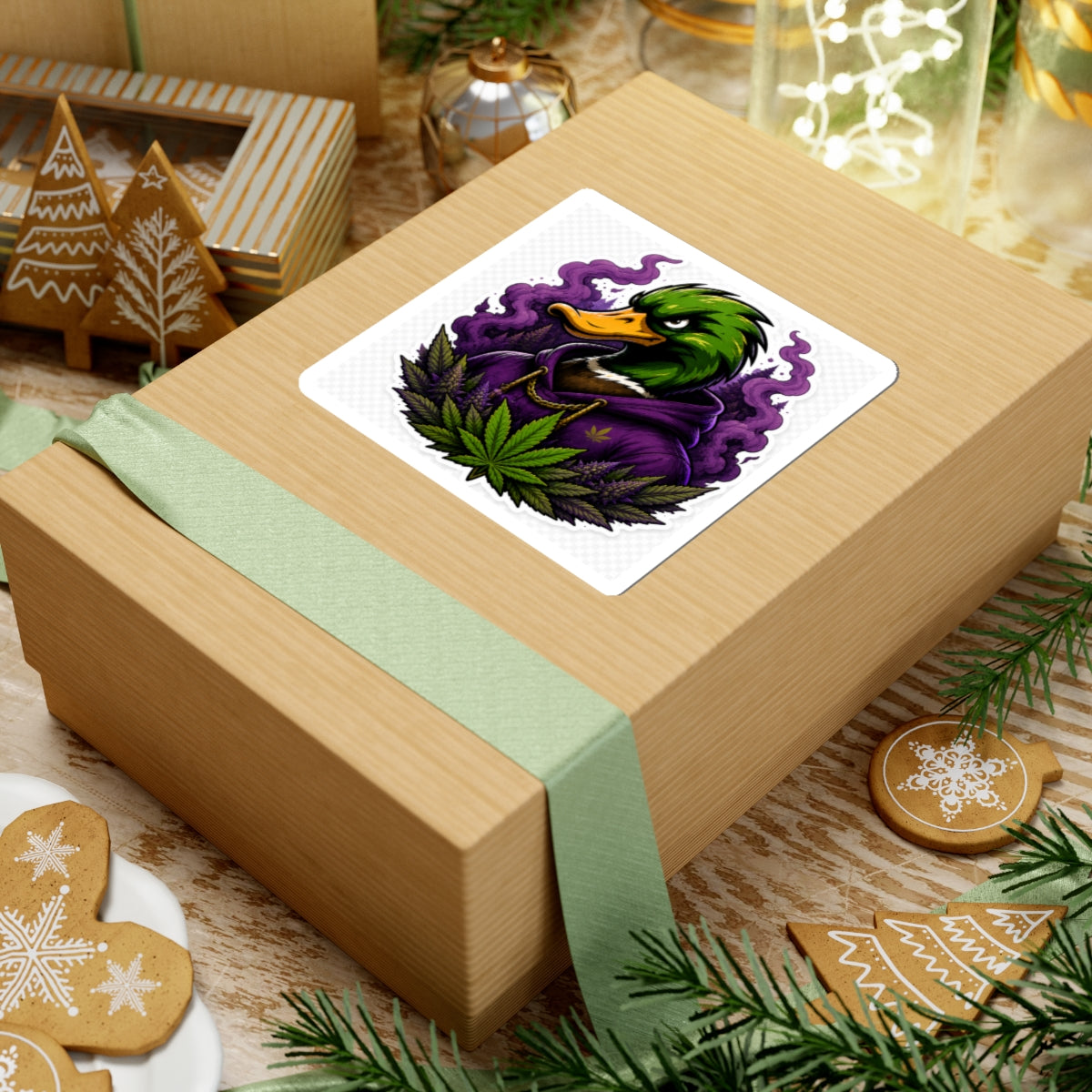 Mallard Grove Premium Cannabis Apparel Purple Smoke Sticker