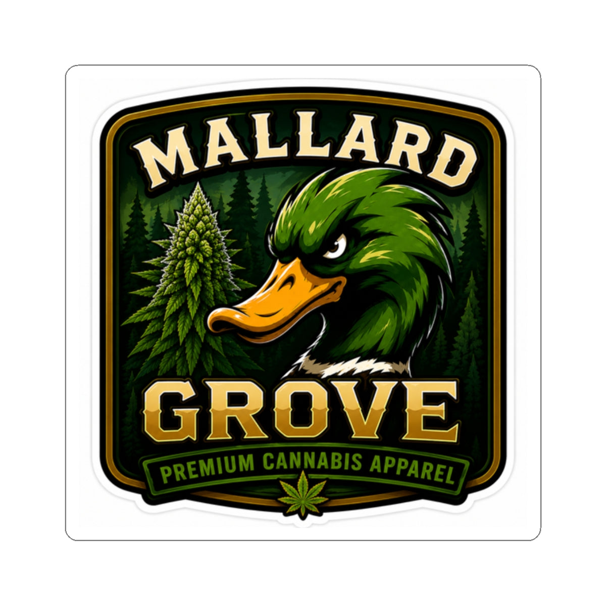 Mallard Grove Premium Cannabis Apparel Trees Sticker