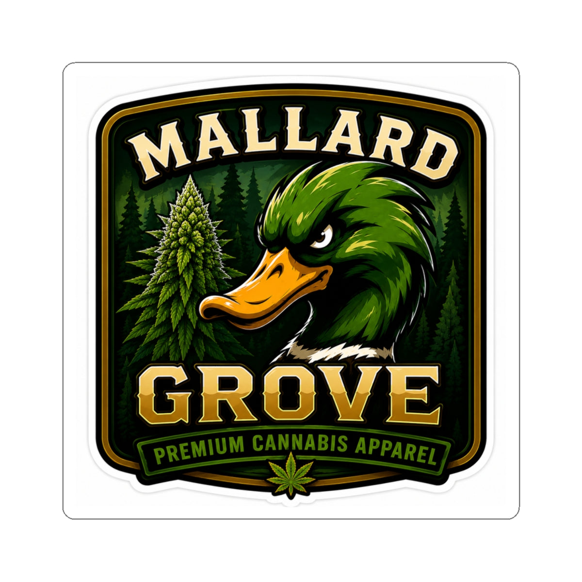 Mallard Grove Premium Cannabis Apparel Trees Sticker